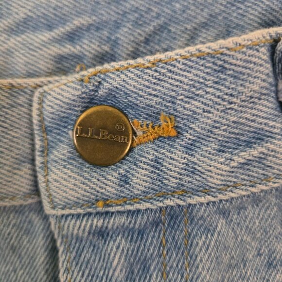 L.L. Bean Vintage 90s Acid Wash 100% Cotton Barrel Jeans Size 10 - Picture 4 of 6